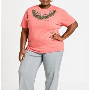 Vintage Anvil Fallon Nevada Hummingbird T-Shirt Coral Pink USA Made 2X